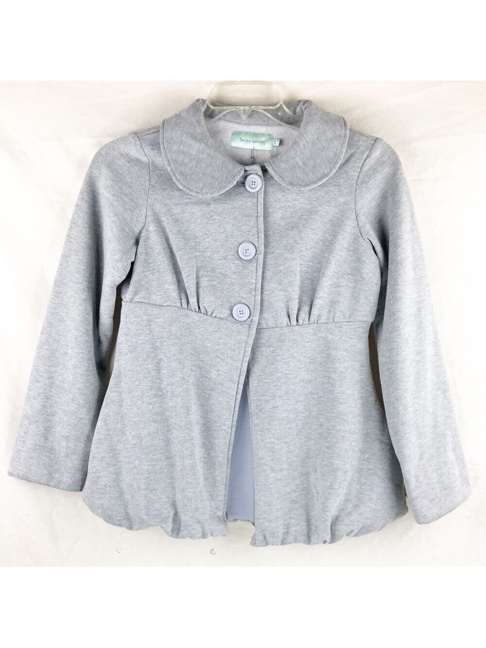 BNWT-BABY Tears Bubble Jacket &collar Heather Grey